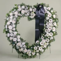 Coroană funerară în formă de inimă